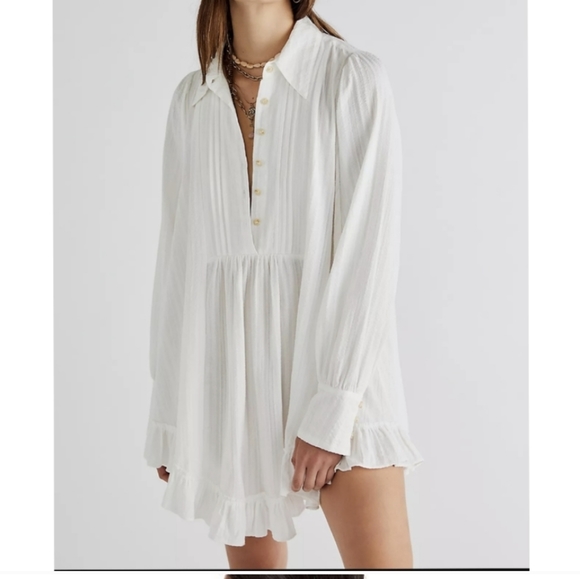 Free People Tops - Love Me Truly Tunic in Optic WhiteFree People
